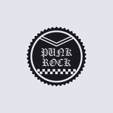 punk rock klasik tema sticker