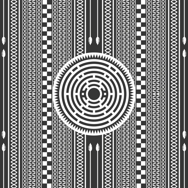 아메리카 원주민 미술 패턴 — стоковий вектор