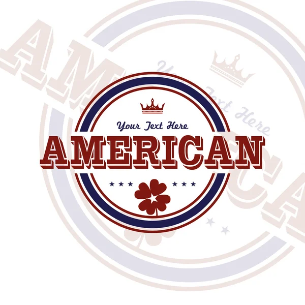 Emblema americano — Vector de stock