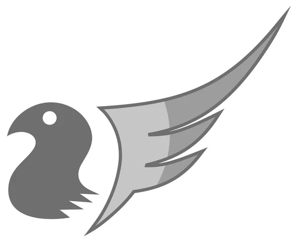 Περιστέρι πουλί με φτερό — Διανυσματικό Αρχείο