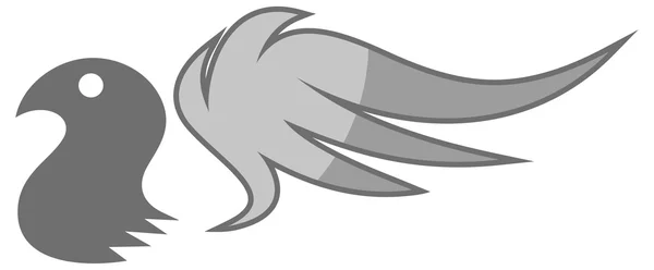 Taubenvogel mit Flügel — Stockvektor
