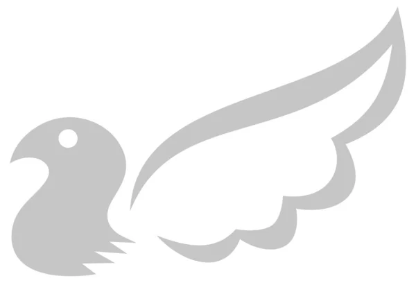 Περιστέρι πουλί με φτερό — Διανυσματικό Αρχείο