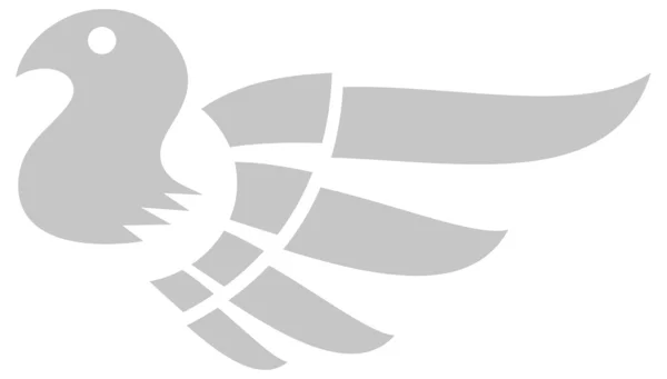 Pájaro paloma con ala — Vector de stock