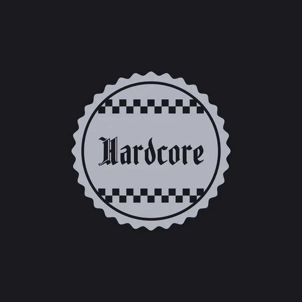 Hardcore-Emblem — Stockvektor