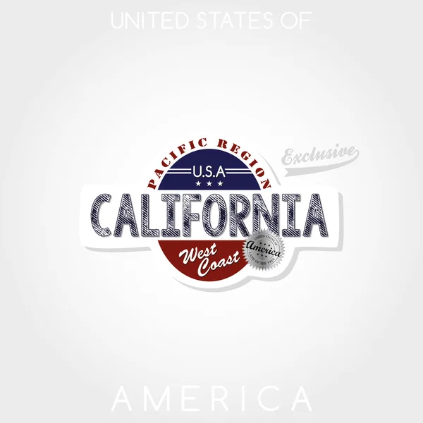 Emblem california — Stock Vector