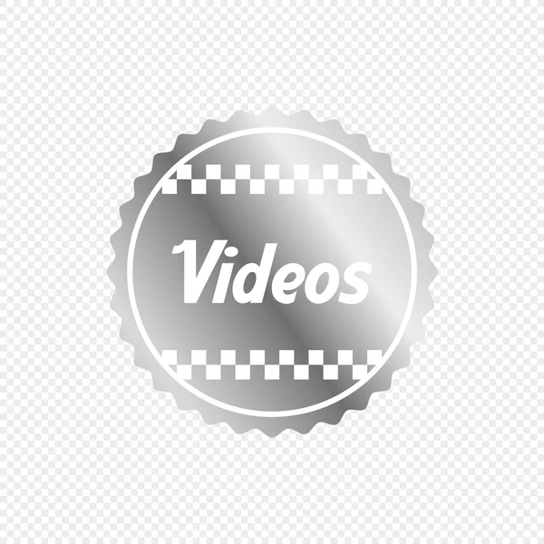Video etikett — Stock vektor