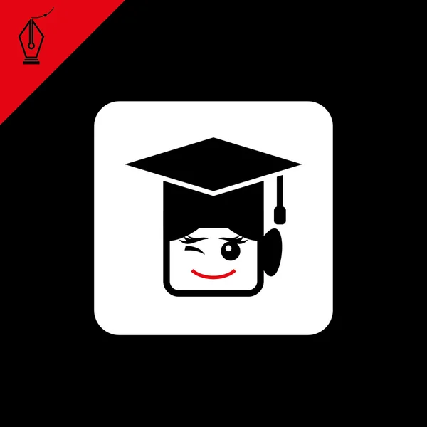 Graduada universitaria — Vector de stock