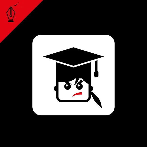 Graduada universitaria — Vector de stock