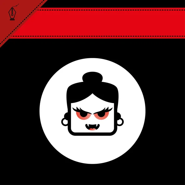 Femeie dracula avatar — Vector de stoc