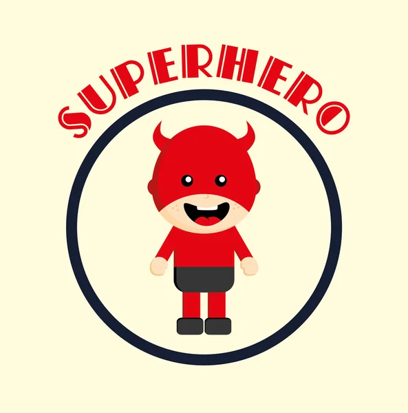 Superhéroe de dibujos animados — Vector de stock