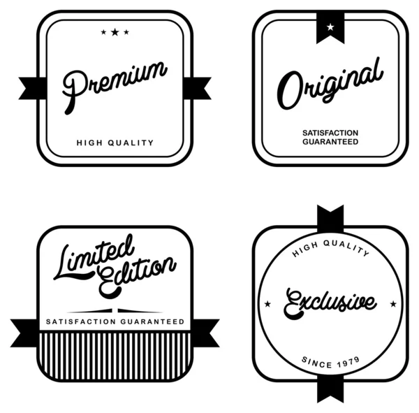 Quality label art set — Stock Vector