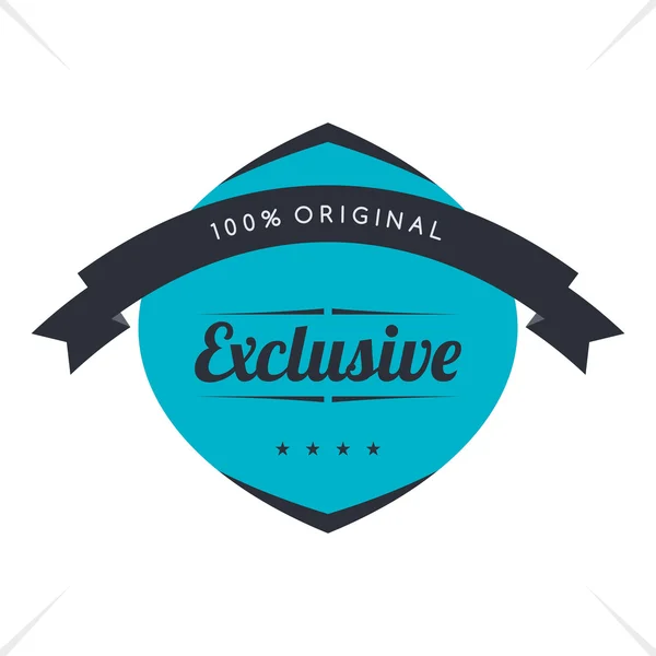 Exclusive label sticker — Stock Vector