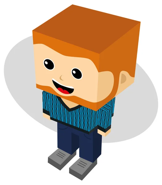 Man cartoon karakter — Stockvector