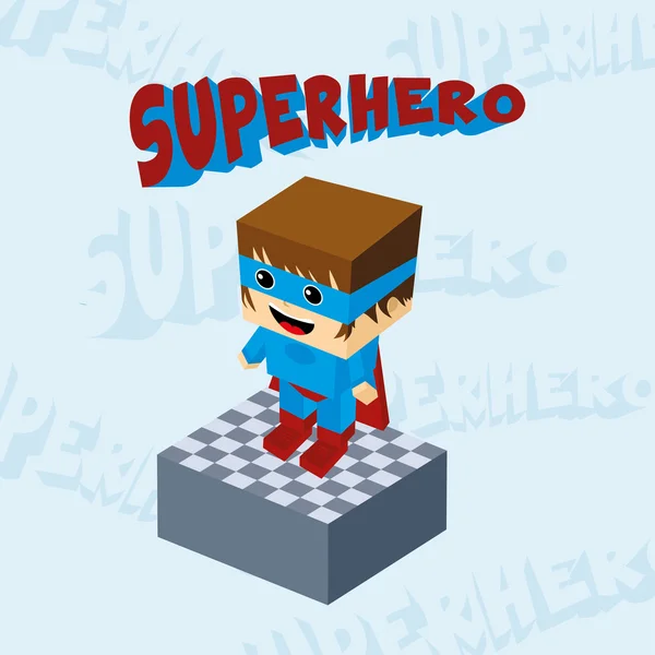Superhero boy character — Stock Vector
