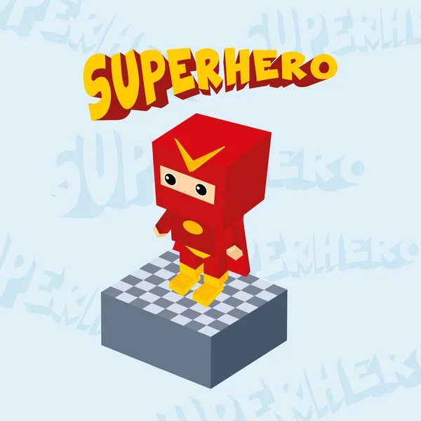 Superhero boy character — Stock Vector