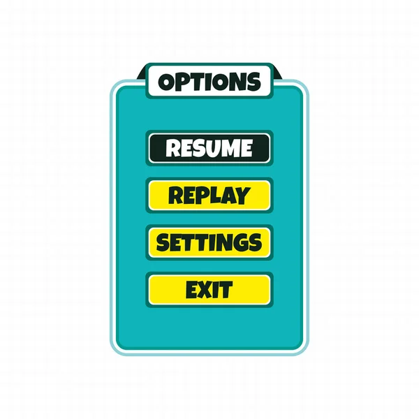 Game screen template — Stock Vector
