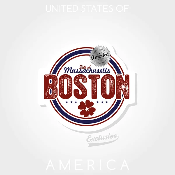 Embleem boston — Stockvector