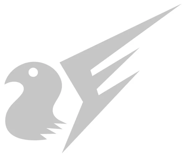 Águila pájaro con ala — Vector de stock