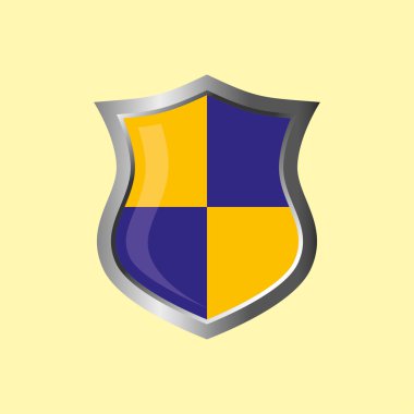 Tema mavi ve sarı kalkan