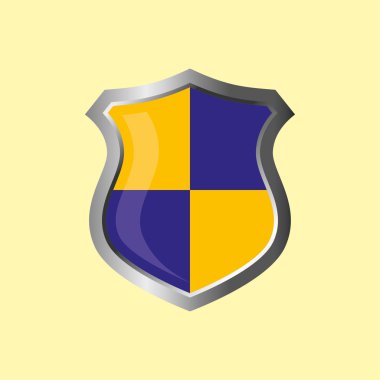 Tema mavi ve sarı kalkan