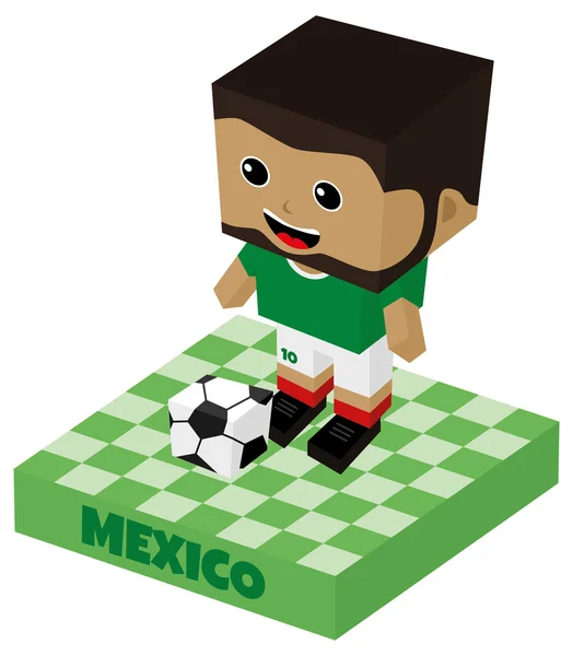 Personaje fútbol México — Archivo Imágenes Vectoriales