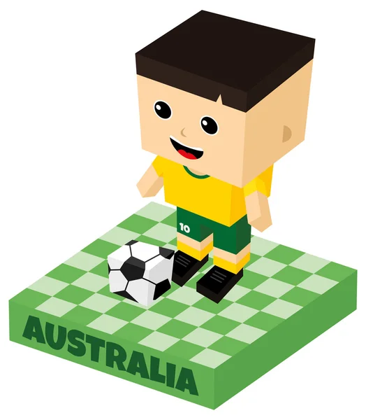 Αυστραλία ποδόσφαιρο χαρακτήρα — Διανυσματικό Αρχείο