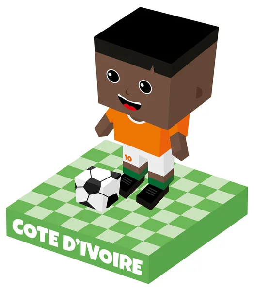 Costa d'Avorio personaggio di calcio — Vettoriale Stock