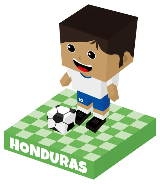 Honduras carácter de fútbol — Archivo Imágenes Vectoriales