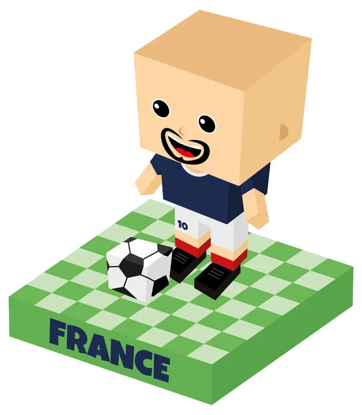 France soccer  character — Stock Vector