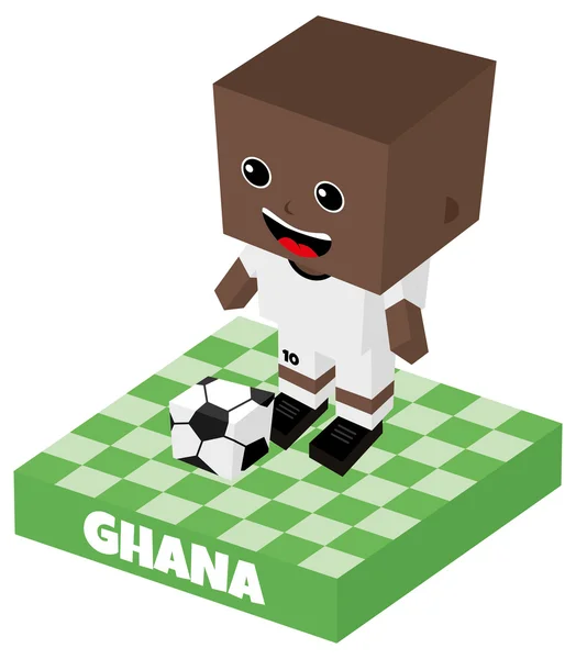 Ghana personaggio del calcio — Vettoriale Stock
