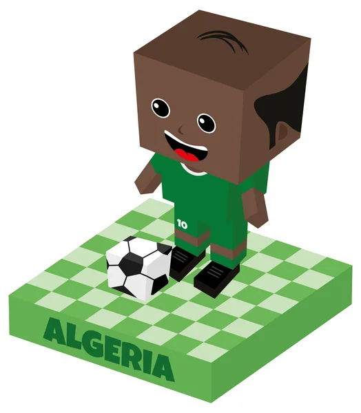 Algeria soccer character — Stock Vector