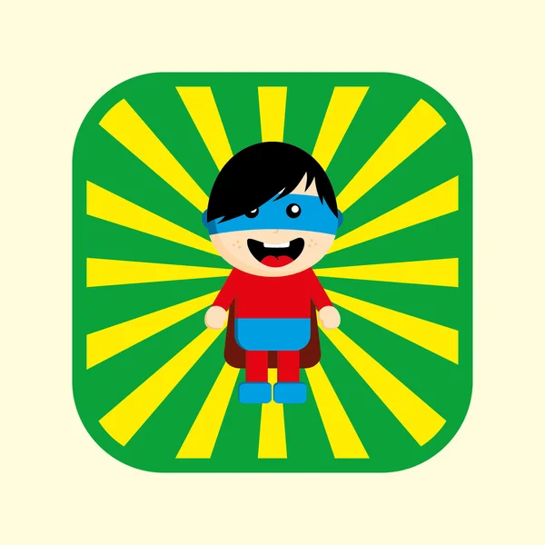 Little hero cartoon — Stock Vector