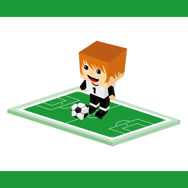 Jalkapallo jalkapallo sarjakuva — vektorikuva