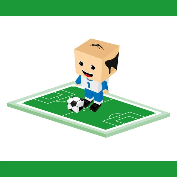 Dibujos animados de fútbol — Vector de stock