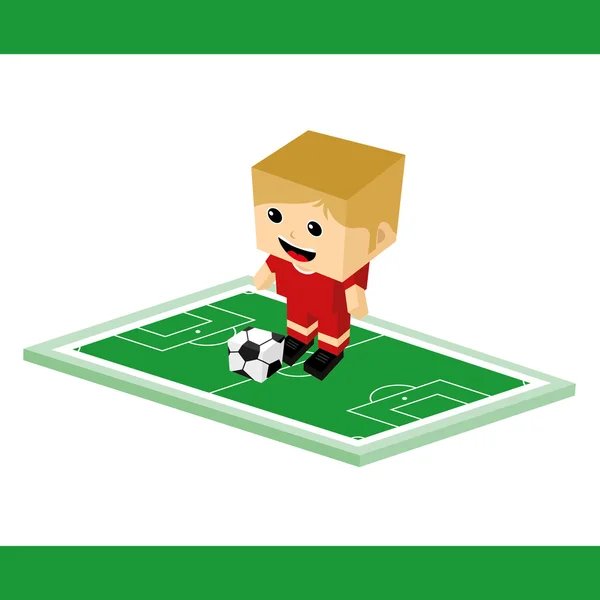 Soccer football cartoon — Stock Vector