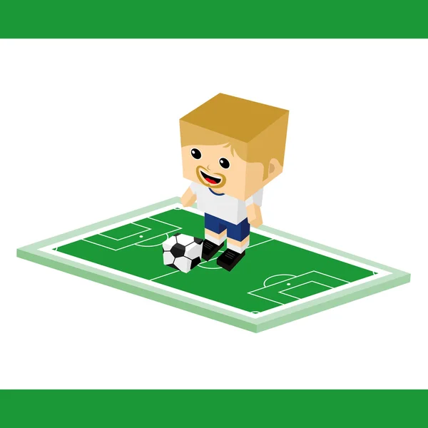 Dibujos animados de fútbol — Vector de stock