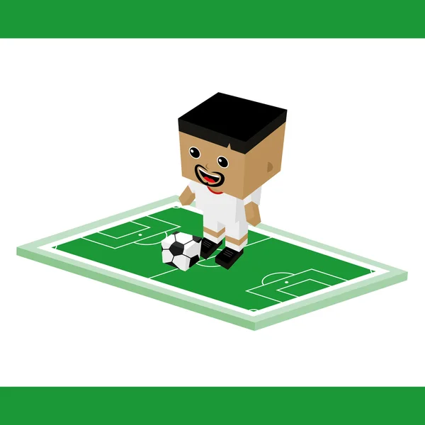 Desenhos animados de futebol — Vetor de Stock