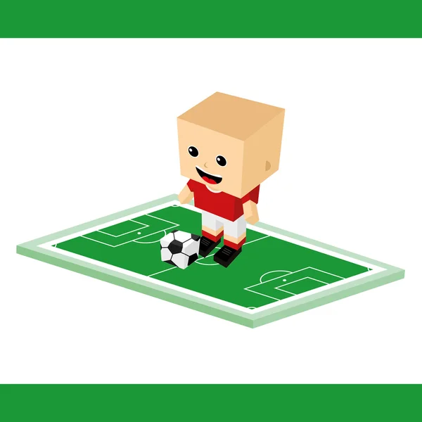 Voetbal voetbal cartoon — Stockvector