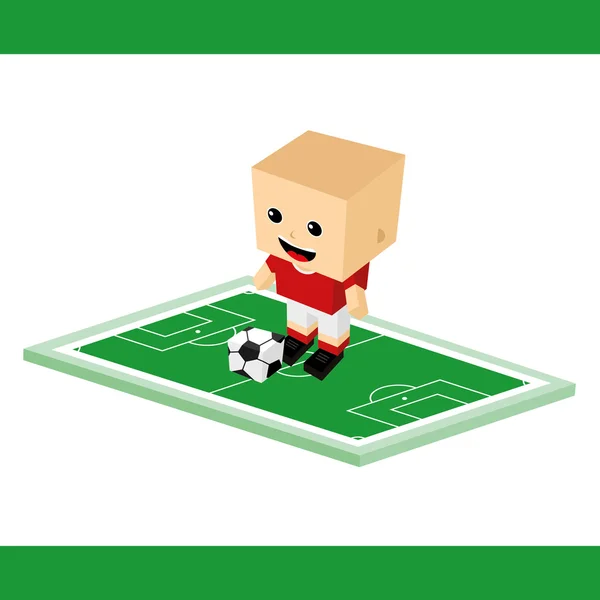 Desenhos animados de futebol — Vetor de Stock