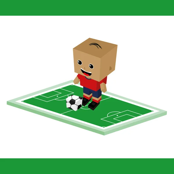 Calcio calcio cartone animato — Vettoriale Stock