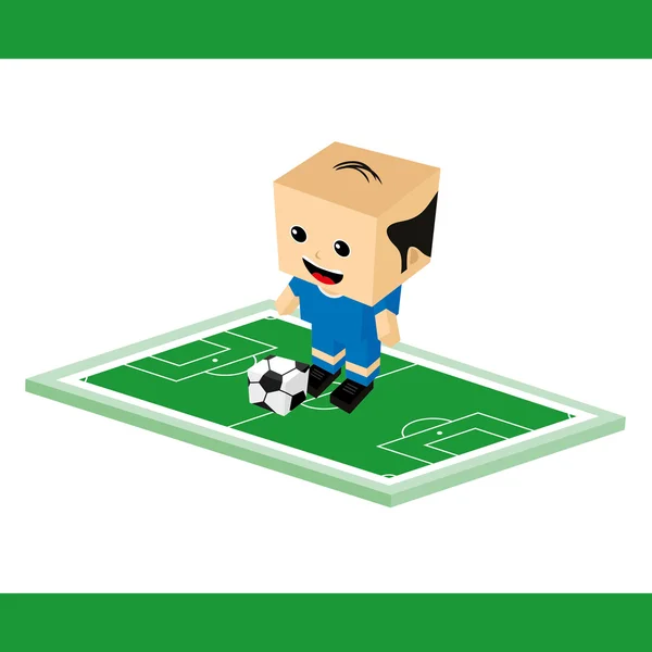 Dibujos animados de fútbol — Vector de stock