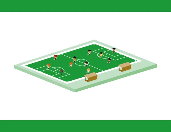 Soccer formation — Stock Vector