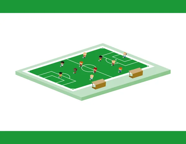 Fußballformation — Stockvektor