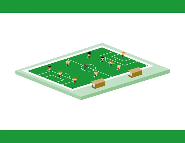 Voetbal vorming — Stockvector