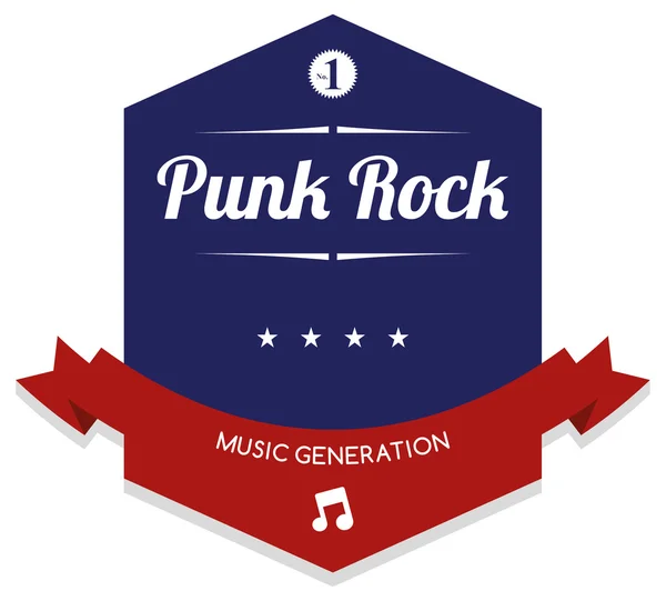 Música punk rock — Archivo Imágenes Vectoriales