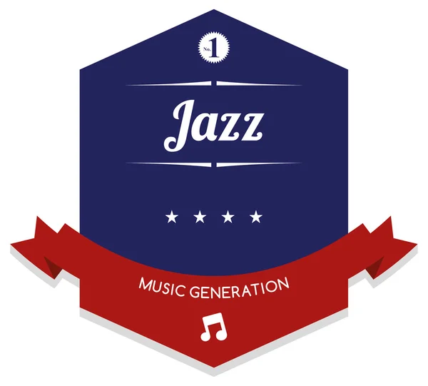 Música Jazz — Vector de stock