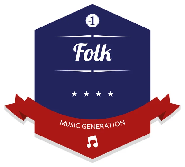 Folk music — Stock Vector