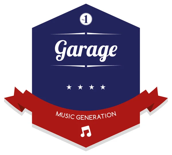 Garage musik — Stock vektor