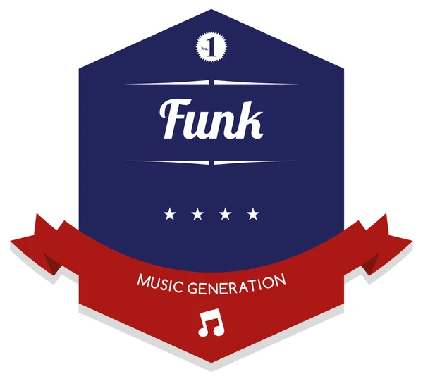 Música funk — Vetor de Stock