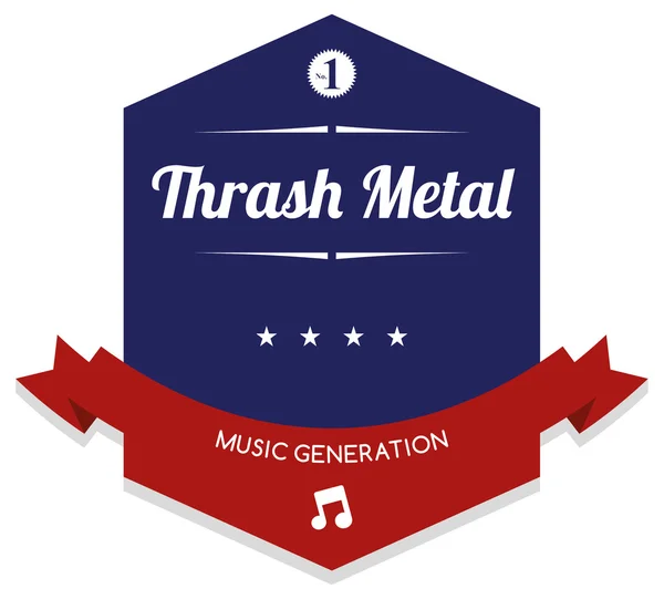 Thrash music — Stock Vector